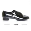 Buty taneczne Bd Men Standard lśniący patent Split Sole Professional Ballroom 309