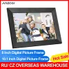 Quadros Andoer 8 polegadas Wi -Fi Photo Frame Digital Picture Frame Álbum IPS Touchscreen 1280*800 16 GB de armazenamento compartilhamento de fotos via aplicativo