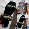 Slippers Bottom Fashion Women And Pearl Beach Spring Summer Rhinestone Flat Shoes Size Large Women's Slipper