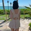 Frauen Badebekleidung Korea Stil beige weibliche ein Stück Badeanzug Frauen Monokini Biquinis Badeanzug Bodysuit 2024 Strandkleidung