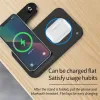 充電器4 in 1折りたたみ可能な高速ワイヤレス充電ステーションiPhone 15 14 13 Apple Watch 7/6 Samsung S22 S21 Galaxy Watch Chargers Stand