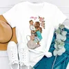 T-shirt pour femmes t-shirt garçon fils heureux carton maman maman maman dessin animé mode imprimé dame t-shirts top womens graphic t-shirt femelle tee 240423