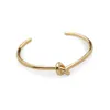 Cuff Jewelry Women Bracelet Metal Kno Knotted Ladies Minimalist Fashion Temperament Vacuum Plating Does Not Fade Drop Delivery Bracele Dhxw1