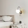 Lámpara de pared moderna frotación dorada cobre nordiccreativo sala de estar fondo
