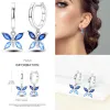 Earrings Swirling Eyes Snake Bone Pattern Earrings 925 Sterling Silver Heart Hoop Earrings Women High Quality Zircon Wedding Jewelry Gift