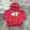 Fashionabla gotiska trendiga brev tryckt överdimensionerade pullover mens y2k streetwear harajuku lös casual hoodie toppar kläder 240424