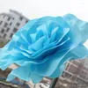 Fleurs décoratives 30 cm (12 ") Big mousse de fleur de rose pour le stade de mariage fond de décoration porte de fête de fête 5 couleurs