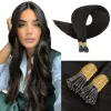 Extensions droites I Tip Hair Extensions 100% Real Human Cheveux Natural Natural 1626 pouces 100 grammes Tip Fusion Hair Extensions High Quality