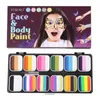 Body Paint Large Capacity Multi-Color Water-Soluble Body Paint Pigment Childrens Face Paint Safe and Non-Toxic Cosplay Makeup Face Paint d240424