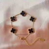 Vancllfe Designer Luxury Jewelry Bangle Four Leaf Clover Bracelet Ins Niche Design Autumn and Winter Best Friend Five Flower for Women 2024 New Fashion Internet