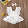 Jednoczęściowe 2021 Baby Summer Clothing 2PCS Nowonarni dzieci ubrania dziewczynka