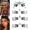 Tattoos Glitter Face Stickers Women Sexy Tattoos Rhinestones for Face Stickers Diamonds Gem Bright Tatoo Sticker Festival Makeup Zs001