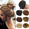 Chignon synthetische dames klauwclip haarbroodje synthetische chemische vezel krullend haarbroodje gemengde kleur klauw clip haar rommelige haarbroodje updo