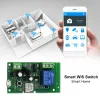 Kontroll DC5V 12V 220V WiFi Relydodul för eWelink -app Remote Control Selflock Trådlös fördröjningsrelä för smart intelligent hembrytare