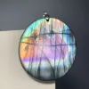 Pendants Unique Aurora Natural Natural Colorful Labradorite Pendants Femmes Superbe Rainbow Light Labrador Ber