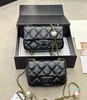 Designer Handbag Shoulder Chain Bag Clutch Flap Totes Bags Wallet Check Purse Double Letters Solid Waist Square Stripes Women Luxury Handbags