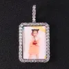 Mémoire de photo carré Médaille Solid Pendant Hip Hop Jewelry Collier