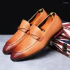 Elbise Ayakkabı Resmi Erkekler Deri Bahar Sonbahar Oxford Loafers Nefes Alabilir Daireler Sapatos Maskulino Rahat Zapatos de Hombre