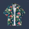 Chemises décontractées pour hommes Summer Men Street Daily Shirt Hawaiian Floral Imprime