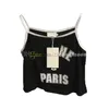 Coton tissu sport top women lettre imprime gilet sexy gilets gsous été t-t-shirt sans manches