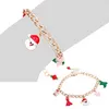 Ссылка браслетов 1pcs простой дизайн браслет браслет Рождество Санта -Клаус форма для женщин Корейские милые милые ювелирные украшения.