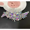 Bijoux vintage argent plaqué ab forme de cheveux nuple coiffure ramification en cristal de mariage