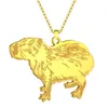 Colliers pendants Colliers de Clengxun Capybara Collier du monde des cadeaux de fête d'ornement des rongeurs pour hommes et femmes