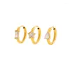 Hoop oorbellen 1 st 18k PVD Gold vergulde roestvrijstalen sieraden oorbel niet -tarnisch minimalistisch 9 mm hypoallergeen