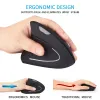 Camundongos mouse vertical ergonômico 2.4g mouros de gamas de computador sem fio da mão esquerda