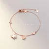 sailormoon sister bracelet designer Aloqi S Sier Style Shell Butterfly Women's Korean Edition Simple and Fresh Diamond Bracelet S4431