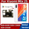 Drills sbloccato Scheda di circuiti logici principali per Xiaomi Mi Mix 2S Mix2S Mother Board 64 GB 128GB 256 GB Azienda globale con chips Flex Cavo
