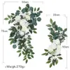 Faux Floral Greenery Wall mounted artificial flower wreath party supplies door threshold artificial flower wreath background wedding decoration artificial flow