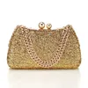 Drawstring Women Diamond Wedding Clutch Purse and Handbag Golden Luxury Evening Bag For Party Sequin Silver Shoulder