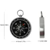 Compass Compass Keychain Pendant Portable Outdoor Orientation Navigation Compass Silver for Outdoor Camping Hiking Sports Navigation