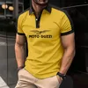 Polos Polos Fashion Polo Sprzedaż Wygodna bawełniana moto moto guzzi nadruk dopasowany do HARAJUKU BIZNES