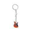 Keychains 120pcs Guitare Keychain Instrument de musique Pendre Metal Hardware Bag Belan pour les femmes et les hommes