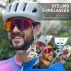 Lunettes de soleil Nouveaux verres à vélo polarisés Kapvoe Mountain Bike Road Cycling Gogles Men Lunettes de soleil Sport à travers le vent Sport