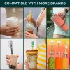 1/5Pcs 10mm Straw Covers Cap Compatible with 30oz 40 Oz Tumbler Cute Reusable Drink Straws Covers Kitchen Accessories 0424