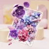 Block Creative 3D Rose Bundle Eternal Flower Frames Buildblock Diy Desktop Decoration Puzzle Toys for Childre Girls Holiday Presents