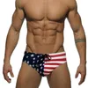 Menores de banho masculino Mens de roupas íntimas suaves bandeira American American Sexy Summer Summer Swimming Swimmings Sports Sports Sports Sports de banho D240424