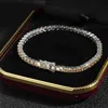 Champagne Round Cut Moissanite Tennis Chain de luxe Bijoux S925 Silver 4 mm Moisanite Bracelet de tennis