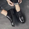 Casual Shoes 2024 Classic Soft Skate Leather Men Lace-Up Sneakers Comfortable Oxfords Shoe