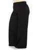 Womens plus size indossa eleganti pantaloni casual in tessuto elastico in stile sciolto 240424