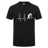 Camisetas masculinas batimentos cardíacos de leis para o Summer Men Algodão Examinador de manga curta Cartogropher T-shirt Oz-437