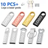 Laufwerke 10pcs USB 2.0 Flash -Laufwerk 64 GB 32 GB Hochgeschwindigkeits -Pen -Laufwerk 16 GB Memory Stick kostenloses benutzerdefiniertes Logo Kreatives Geschenk u Festplatte