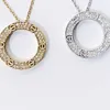 High Quality Luxury Necklace Stainless Steel Pendant Big Cake Full Sky Star Card Family Circle Couple Titanium