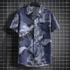 Chemises décontractées pour hommes Summer Men de la chemise florale Primer des manches courtes courtes Tropical Hawaii Loose Plus Taille