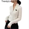 Novo designer de marca de moda feminino senhoras slim fit knit cardigan malhas camisetas mulheres suéter de cardigan com zíperes curtos lady jumpers camiseta de camisa