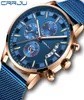 2019 orologi da uomo elegante maschile crrju marchio blu sport impermeabile militare orologio men039s a maglia casual orologio in quarzo reloj hombre7149345