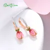 Pendientes Santuzza Pure 925 Pendientes de caída de plata esterlina para mujeres CZ CZ CZ FLEAR TULIP TULIP JEDIACIÓN DE COMISO DE CODACIÓN DE LA BODA